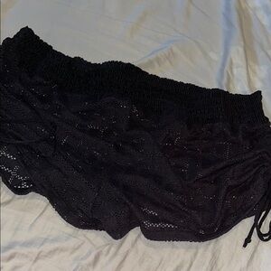 Elegant Black Lace Women's Beach Shorts